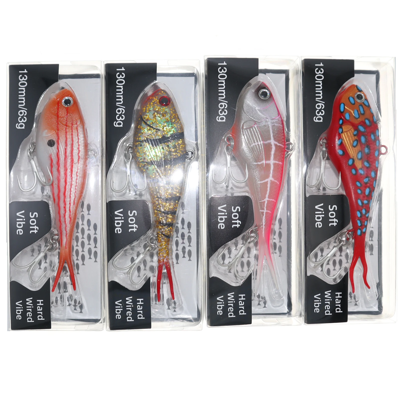 2/4pcs of Random Fishing Lures 130MM TPR Soft Plastic VMC 3X Hook VIBE Swimbait for Bass Fishing High End TPE Lures 2/4pcs of Random Fishing Lures 130MM TPR Soft Plastic VMC 3X Hook VIBE Swimbait for Bass Fishing High End TPE Lures
