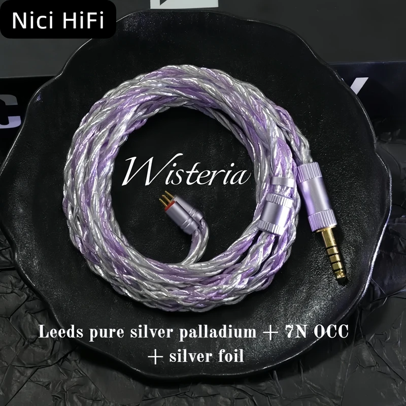 

Nici HiFi-30 6 Core cable In-Ear Headphone Extension Cable 3.5/4.4mm to 2Pin/HD650/HD800 for Delci Explorer DaVinci Himalaya