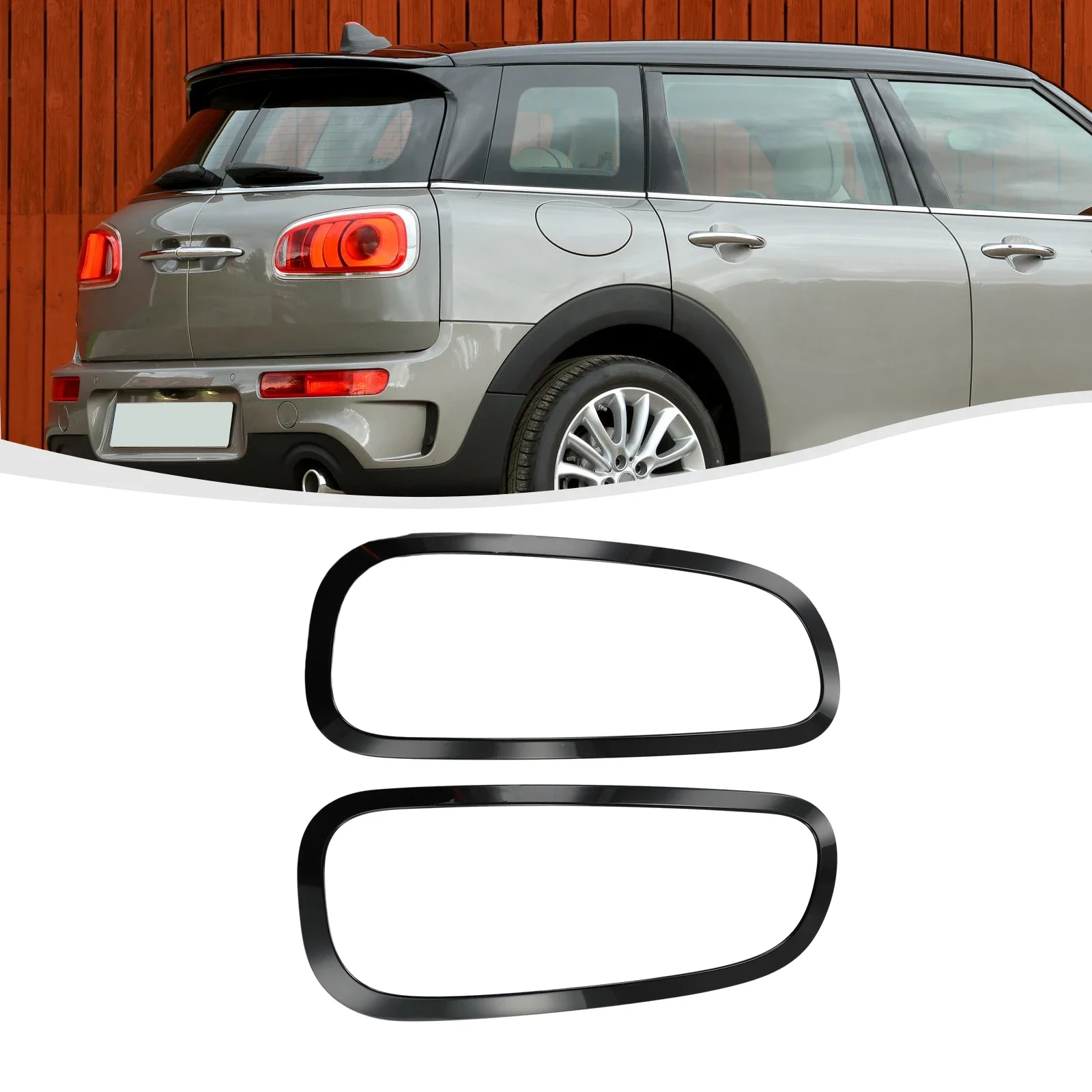 Parts Tail Light Frame Black Decorative 2pcs/set ABS For Mini Clubman F54 2022 Rear Tail Light Lamp Replacement
