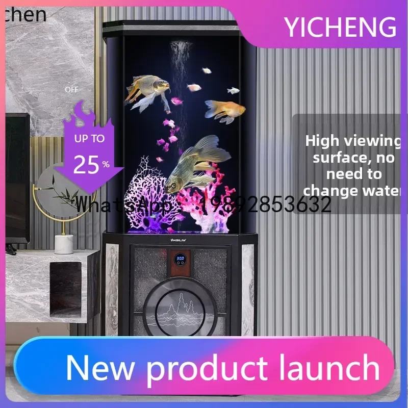 

LYY Acrylic Living Room Floor Large Viewing Surface Fish Tank No Water Change Needed Ecological Medium Fish Tank Aquarium