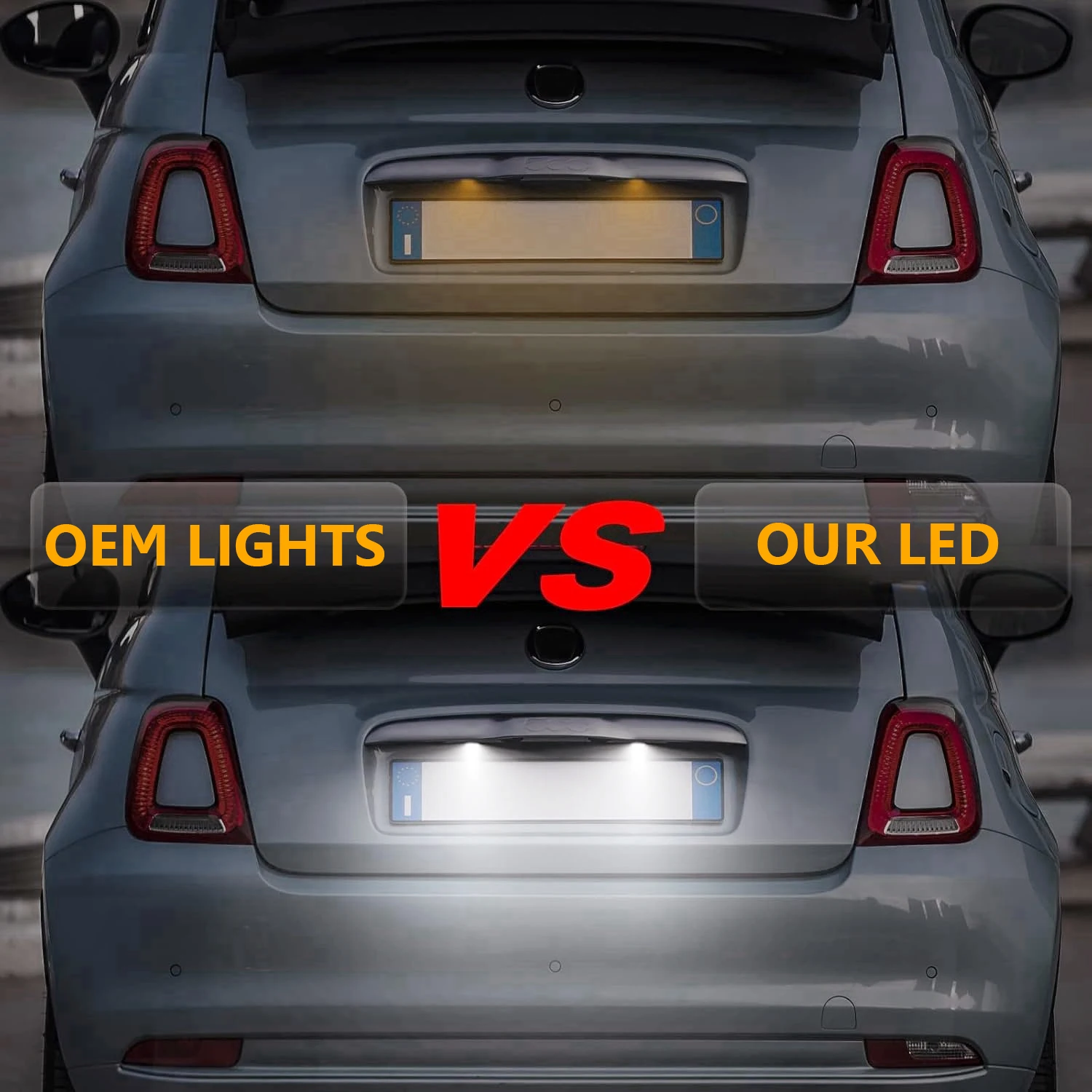 2Pieces Canbus White SMD LED Number License Plate Light For Fiat 500 500C Fiat Abarth 500 500C 2007 2008 2009 2010 2007-2016