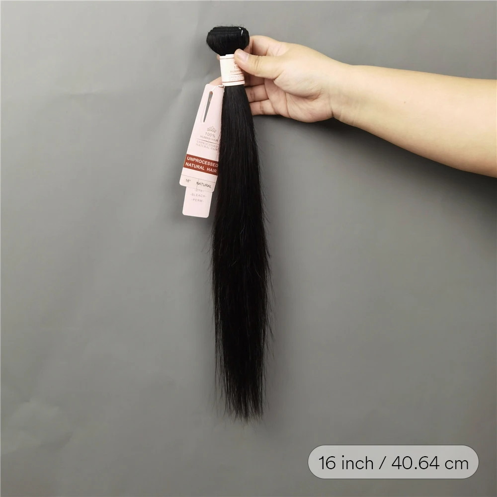 50g Straight Human Hair Bundles 10--30 Inch Brazilian Hair Weave Bundles Human Hair 100% Unprocessed Remy Double Machine Made