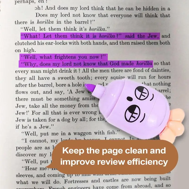 Colored Highlighters 6X Highlighter Markers Chisel Tip Quick-Dry Markers Carrot Shape Fluorescent Pens School Supplies For Kids