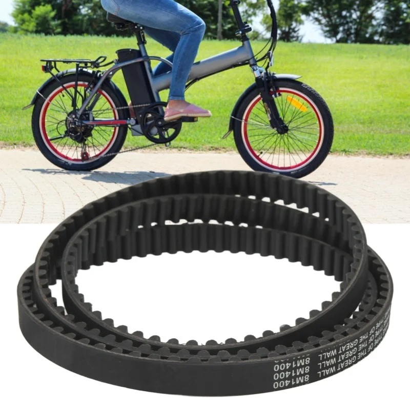 Drive Belt 1400mm Perimeter 13mm Width 8mm Tooth Spacing Rubber Synchronous Belt For Folding Bike