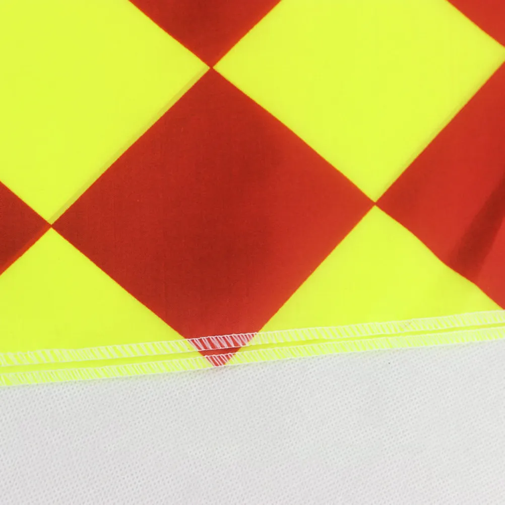 2Pcs Football Corner Flag Rust Resistant Stainless Steel Rod Comfort Grip Sponge Handle Bright Color Referee Pennant Flag