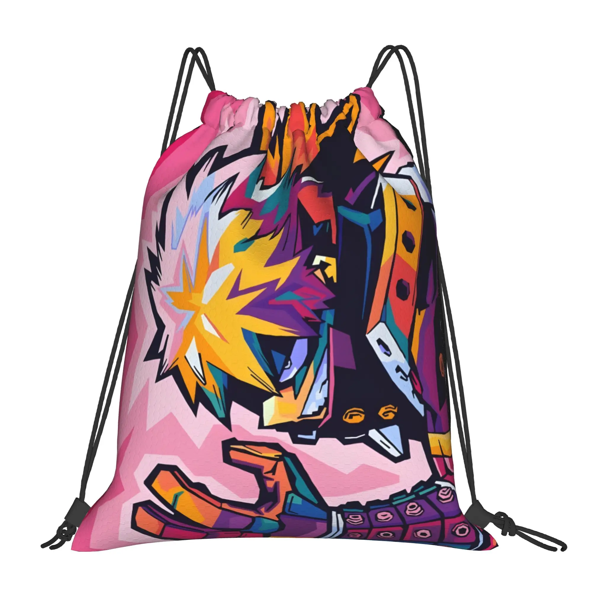 1 pc Bolsa Vibrante Bakugo My Hero Academia Kawaii com Cordão para Academia, Armazenamento de Roupas e Calçados, Multifuncional, Portátil para Adolescentes