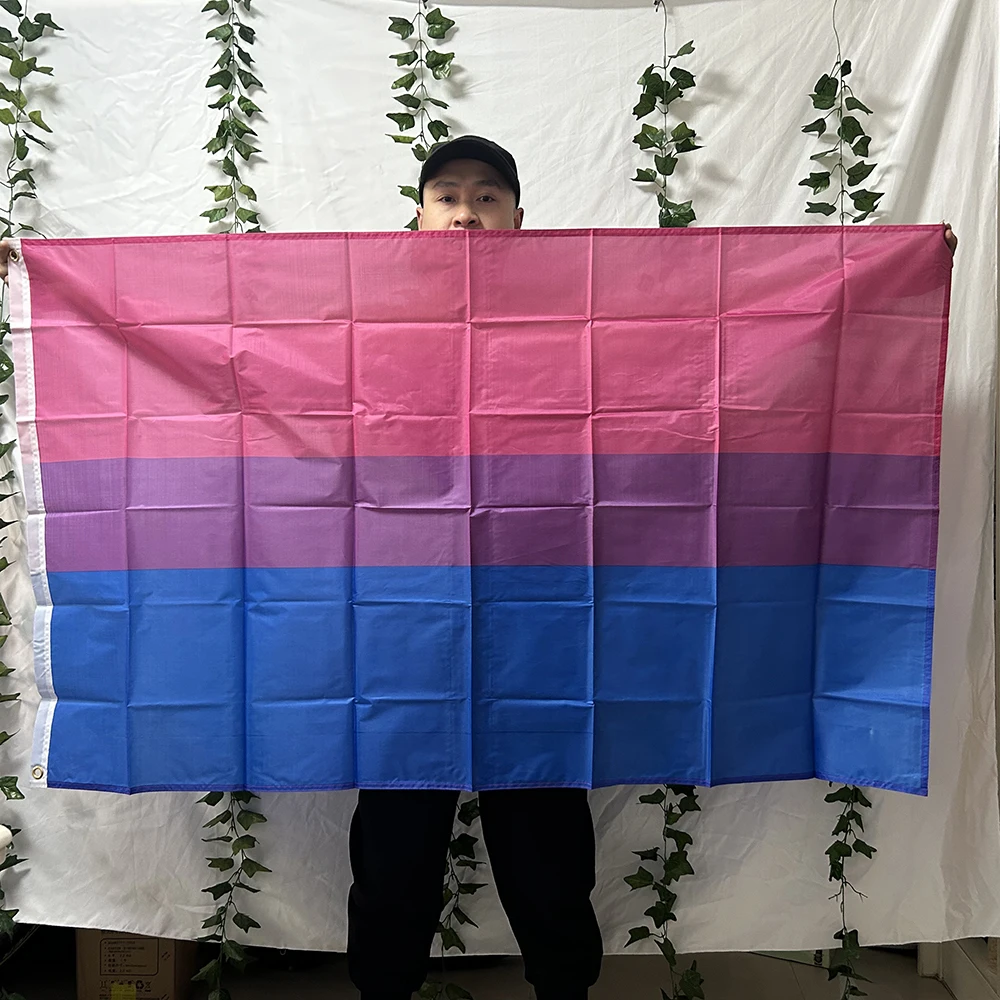 TIKI FLAG  3x5fts  90x150cm LGBT bi pride bisexual Flag of bisexuality polyester hanging banner for home decoration