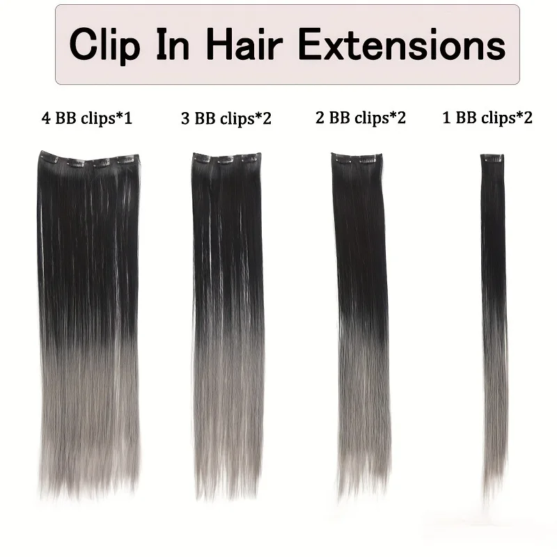 وصلات شعر بطول 24 بوصة، تسريحة شعر مستقيمة طويلة، شعر صناعي طبيعي وردي، قطعة شعر للاستخدام اليومي للنساء