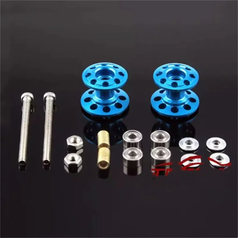 Homemade Tamiya 4WD accessories new hollow light 13-12mm aluminum alloy double head guide wheel pair price