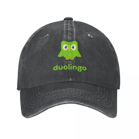 패션 Duolingo 올빼미 듀오 야구 모자 남여 고민 된 씻어 모자 야외 여름 모자 모자