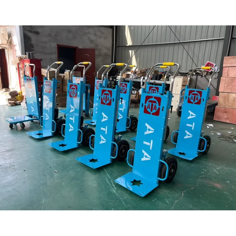 Electric Stair Climbing Cart for 400KG Load with English Wheels Mobile Tool Hand Trolley Flat Truck