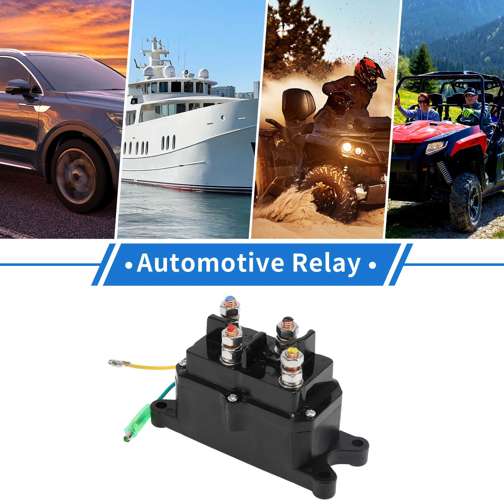

UXCELL Car Winch Solenoid Relay Contactor 250A 4 Terminal for all 12V solenoid winches