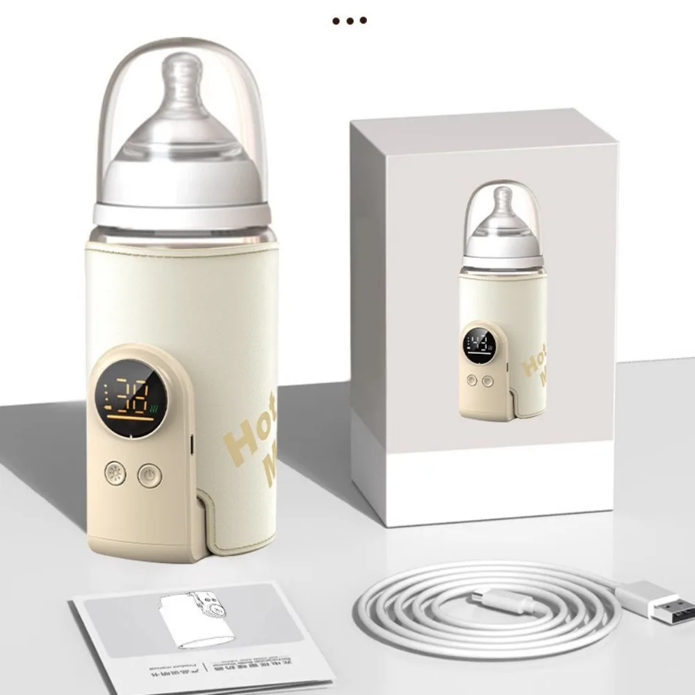 

Constant Temperature Baby Bottle Warmer Digital Display Wireless Bottle Insulation Cover Rapid Warming Nighttime Milk Warmer