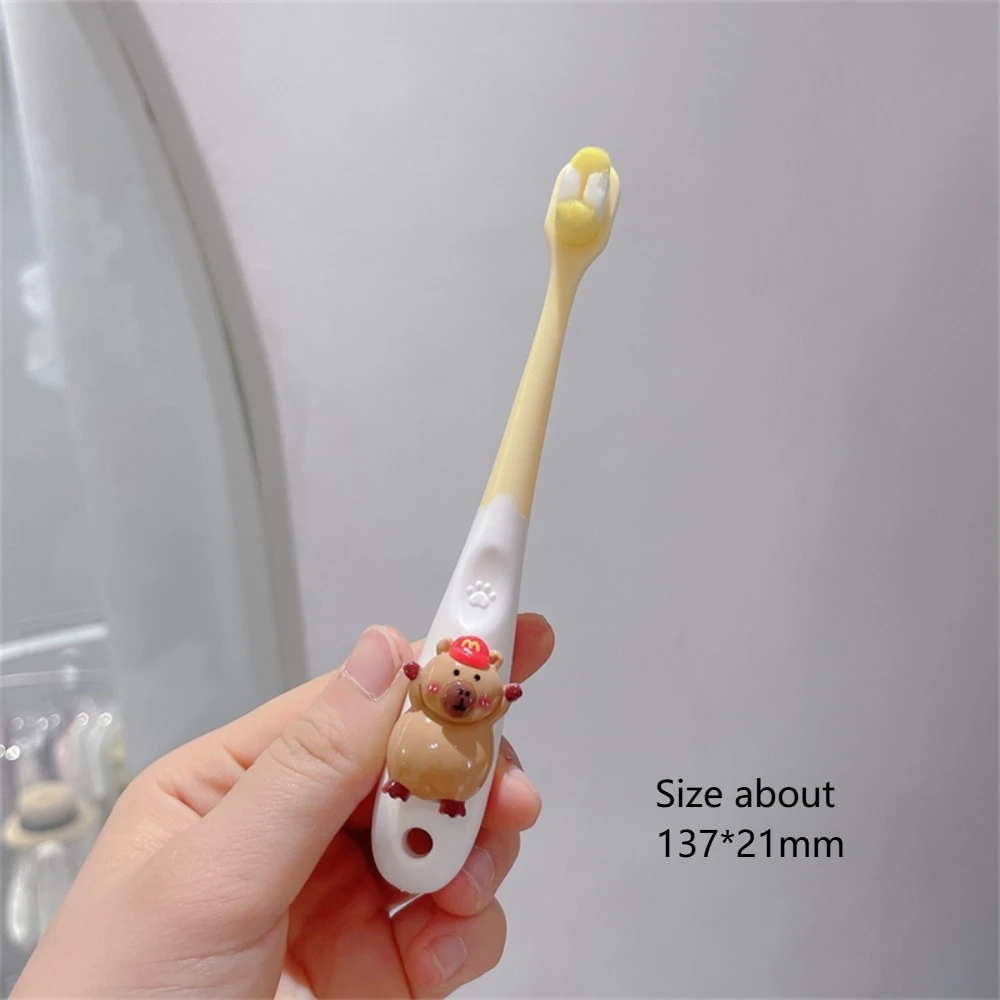 Anime Capybara Toothbrush Eco-Friendly Capybara Cartoon Children Toothbrush Toothed Care Soft Fibre Hair Cleaning Oral Tool