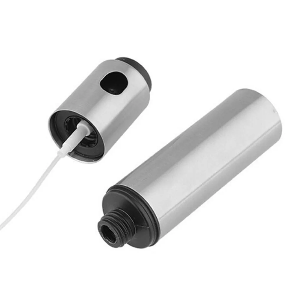 

2pcs Stainless Steel Oil Sprayer Food Grade Fine Mist Bottle For Cooking Vinegar Soy Sauce Dispenser Kitchen Seasoning Tool