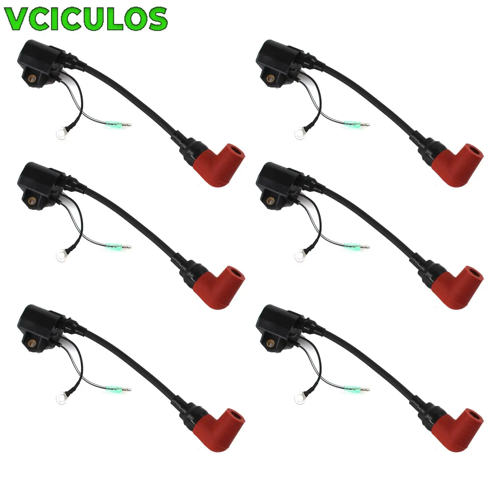 

1 комплект, 6 шт., сверхмощная катушка зажигания для подвесного двигателя Yamaha 100-225HP 6R3-85570-01-00, замена аксессуаров для мотоциклов