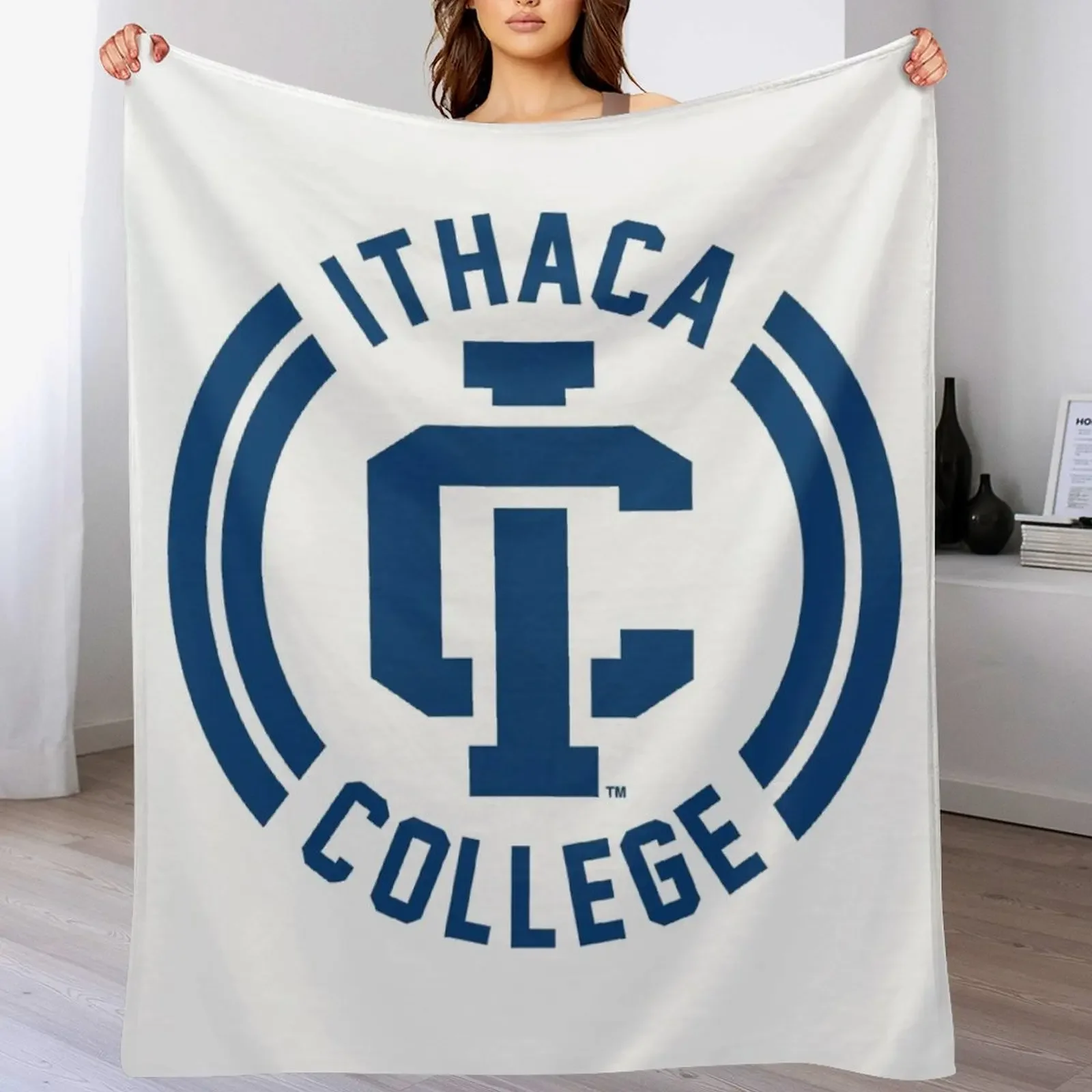 Ithaca College bombers Throw Blanket Softest Furrys Hair Travel Blankets