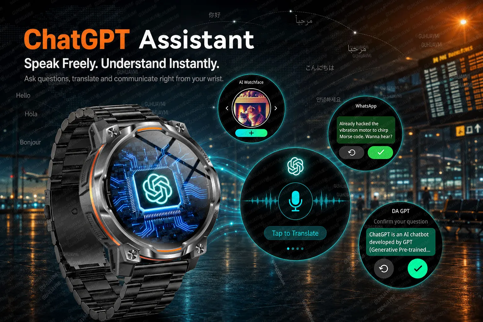 New Upgrade GPS Offline Map Position Smart Watch 1200mAh Battery IPX8 Swim Heart Rate 1.46”AMOLED Screen Men Women Fitness Watch