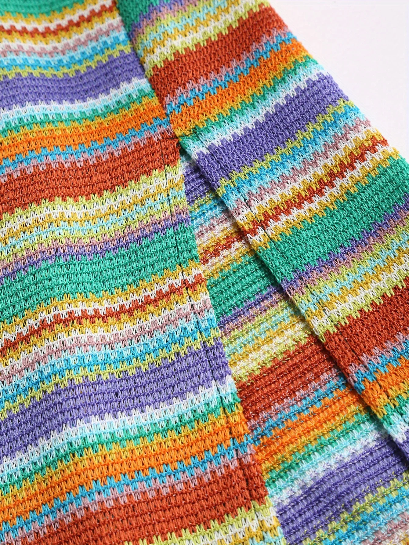 Primavera e verão moda europeia e americana estampa de malha sem mangas vestido halter com recorte nas costas, alça de pescoço sexy longo dre