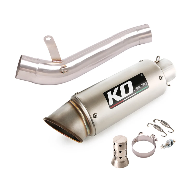 

60MM For Aprilia RSV4 2017-2019 18 Motorcyc Exhaust Escape System Muffler Pipe Link Section Removable DB Killer Slip-on Stainles