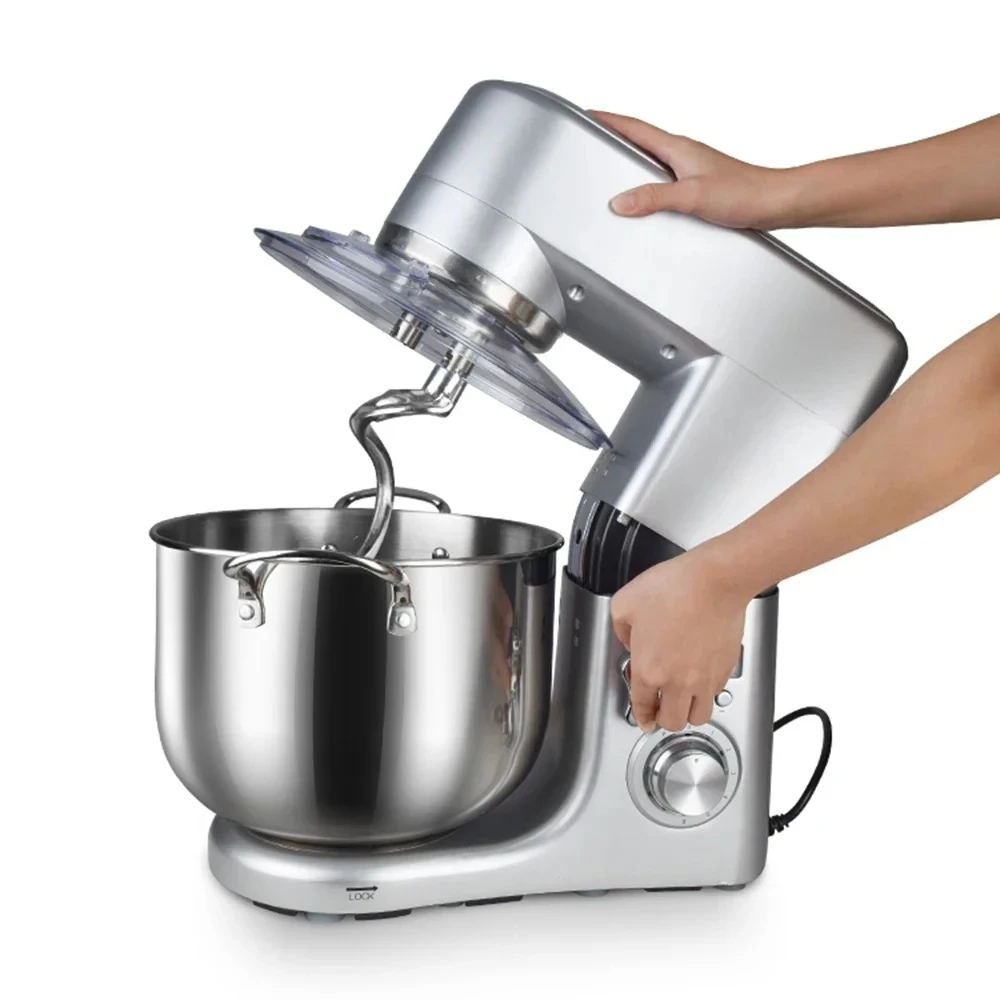 10L Vertical Kneading Machine, Multi-function Kitchen Machine, Household Stainless Steel Splash Guard, 5 Speed Adjustment Gears