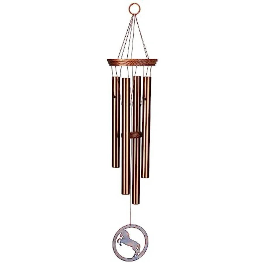 

Woodstock Wind Chimes for Outside Garden Decor Outdoor Decor for your Patio and Front Porch 26 Equestrian Spirit Chime Bronze W