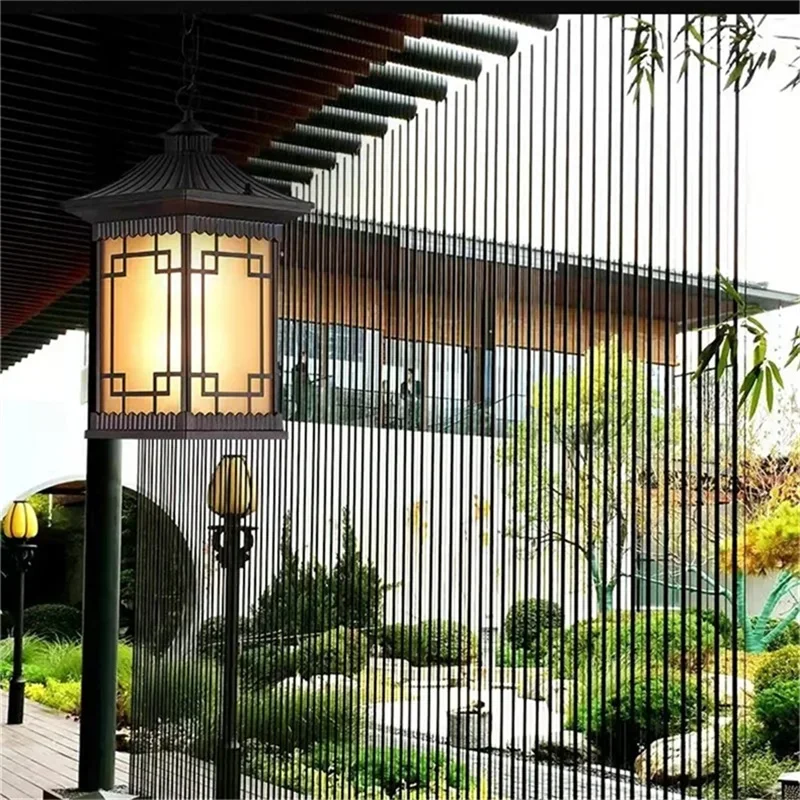 PLLY Classical Pendant Light Outdoor Retro LED Lamp Waterproof for Home Corridor Decoration