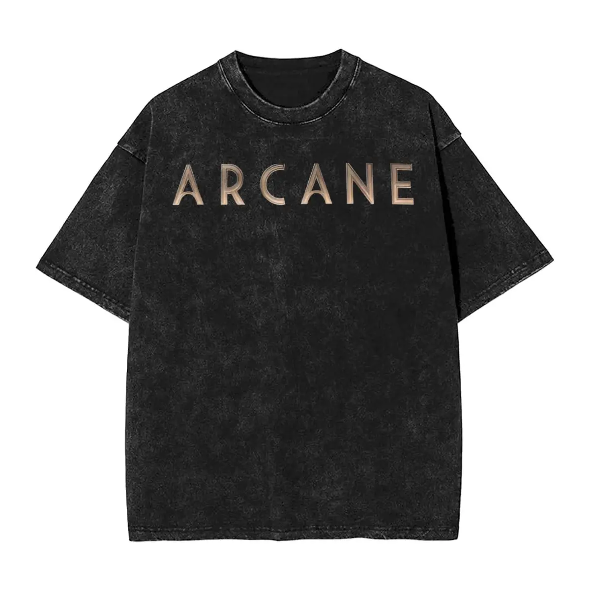 Oversized Washed T Shirt Arcane Jinx Game Loose T Shirts Trending Tshirt for Men Summer Y2K Basic Pattern Tops