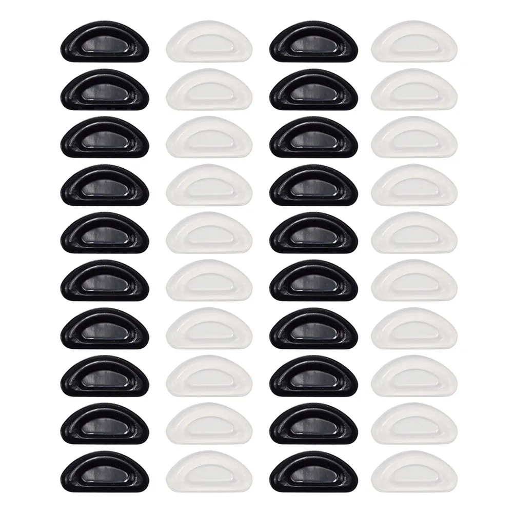 20Pairs Premium Silicone Nose Pad Replacement for Eyeglasses Non-Slipping Nose Support Cushion for Plastic Metal Frame Glasses