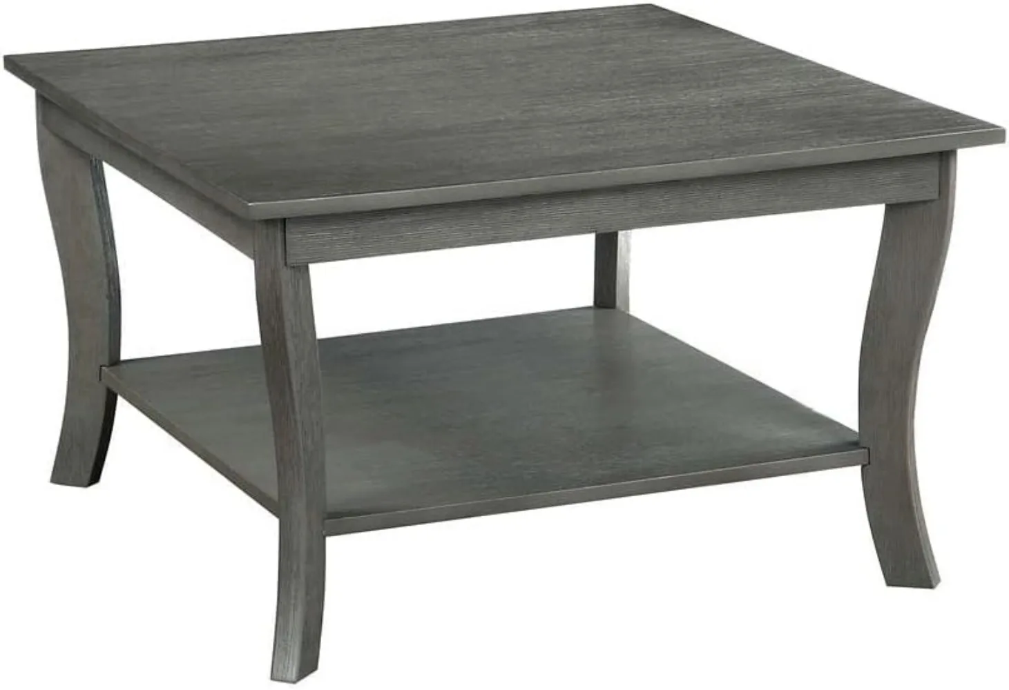 Convenience Concepts American Heritage Square Coffee Table, Wirebrush Dark Gray