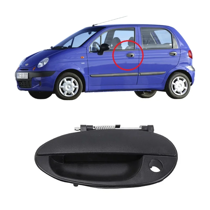 

Black Exterior Door Handle Outside Handle fit for Chevrolet Spark Matiz M150 Front Rear Left Right 2001 2002 2003 2004 2005