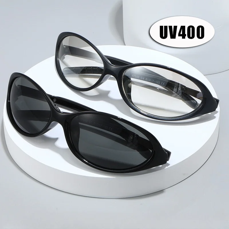 

New Oval Outdoor Sports Sunglasses Fashionable and Trendy UV-Protective Cycling Glasses Y2K Unisex Stylish Eyewear Shades UV400