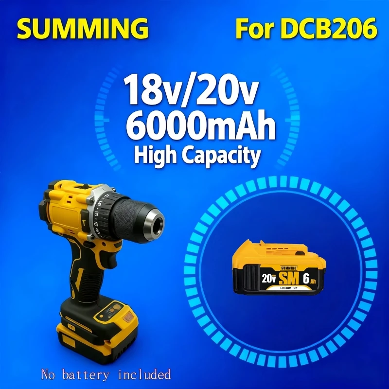 

Lithium Battery 20V RechargeableBrushless Compact ElectricScrewdriver replaceable Hand Drill Impact Drill DCD805 for DCB206