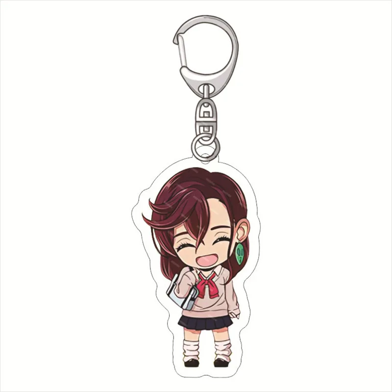 Cute Momocute Anime Acrylic Figures Keychain Boku No Hero Academia Children Gift Bag Charms Acrylic Pendant Bag Key Ring