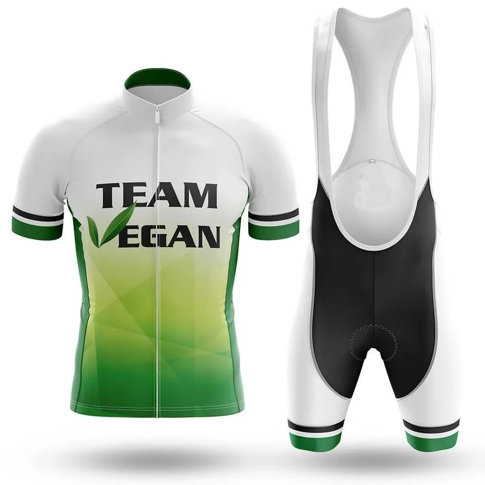 

POWERBAND Vegan Team SHORT SLEEVE CYCLING JERSEY SUMMER CYCLING WEAR ROPA CICLISMO+BIB SHORTS