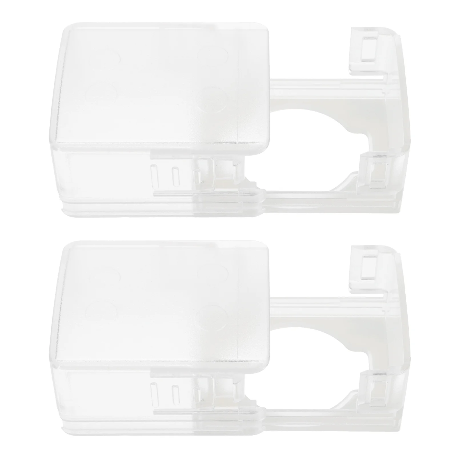 2 قطعة غطاء أمان الباب المضاد للقفل شفاف Abs غطاء قفل مقاوم للمطبخ المرحاض غرفة تخزين مقبض الباب يغطي المنزل