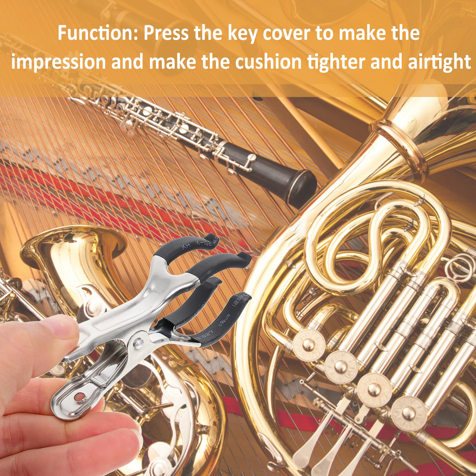 

Saxophone Repair Clips Flute Tool Woodwind Instrument Tools Silver Clarinet Maintenance Indentation for Instruments