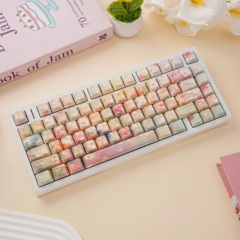 Garden Keycaps Multiple Radical Country Languages Cherry Pbt Arabic Korean French Spanish Russian Mechanical Keyboard Keycaps