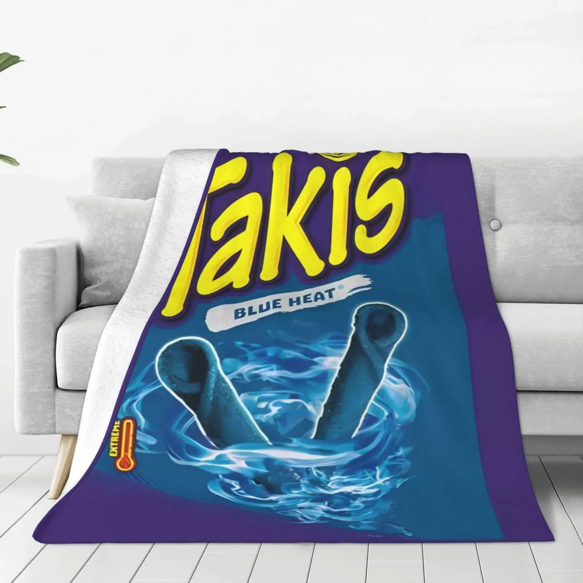 Cartoon Snack Print Velvet Throw Blanket Taki Blanket for Bedding Office Warm Bedspread