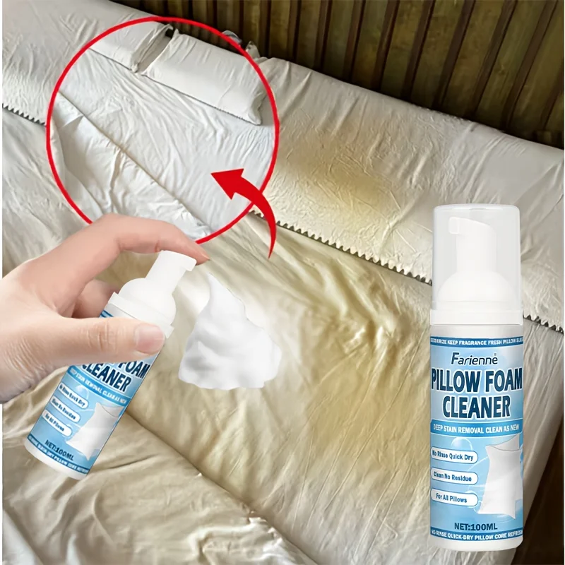 

Спрей для отбеливания подушек 100 мл, быстрое средство для постельного белья и диванов, не требует замачивания, эффективное удаление пятен, без запаха