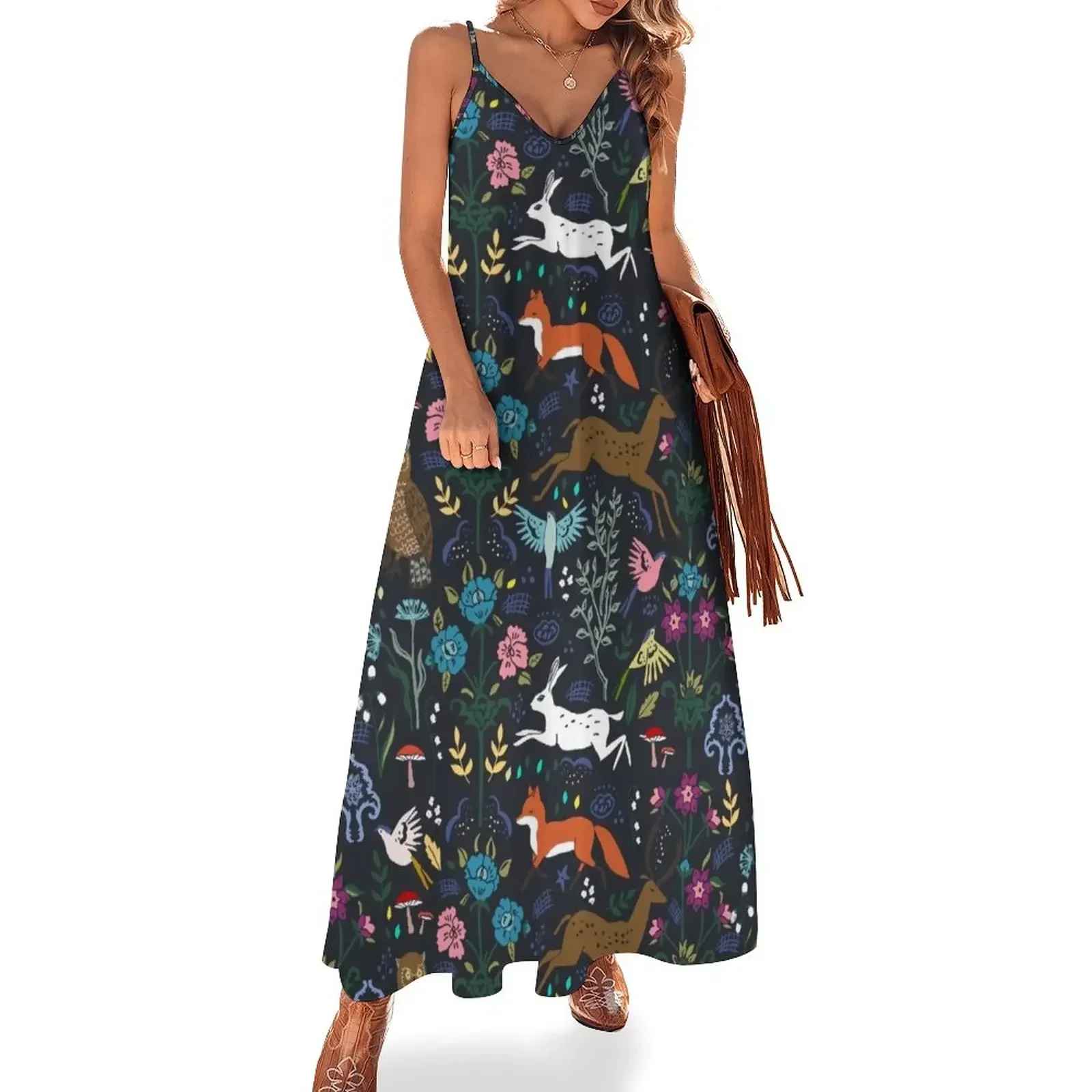 Mystic Forest Sleeveless Dress dress women summer 2024 summer woman dress 2024 evening Women's long