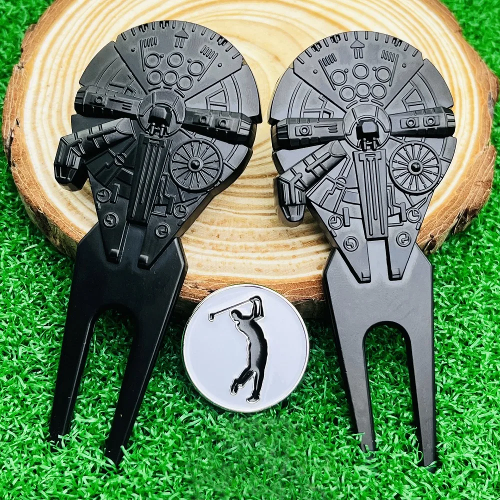 Neues Kreatives Raumschiff-Golf-Divot-Tool aus Zinklegierung in Grün mit Magnetischer Rückseite, Golf-Zubehör und -Ausrüstung – Detail 8