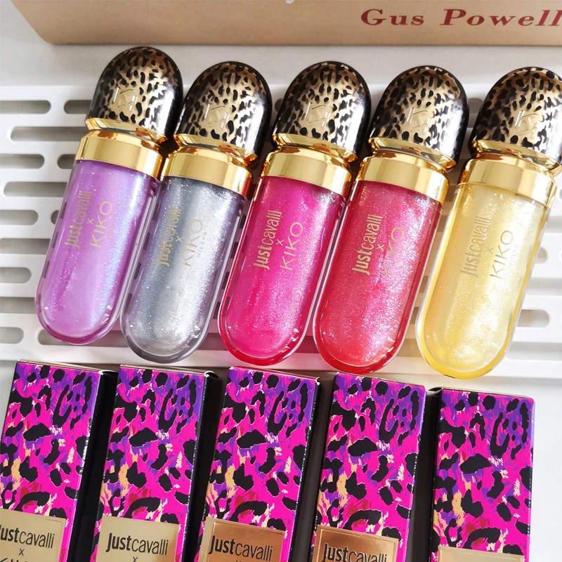 New Just Cavalli X Kiko Leopard Print Lip Gloss Limited Edition Milano 3D Hydra Xtreme Lipgloss Long Lasting Moisturizing Makeup