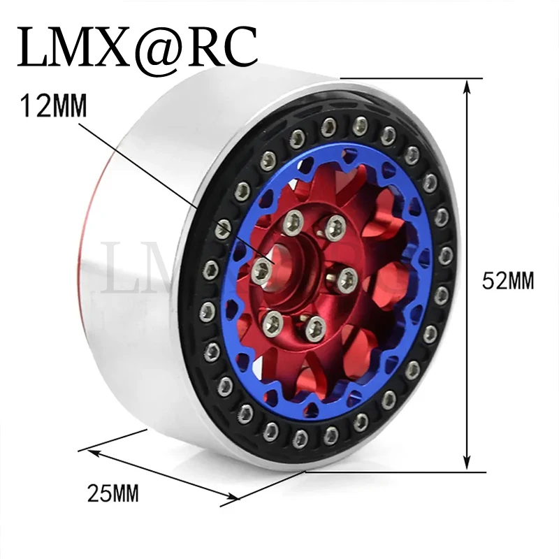 Metal CNC 1.9 Inch Beadlock Wheel Rim Hub for 1/10 Traxxas TRX4 TRX6 Axial SCX10 II 90046 RGT 86190 86170 Rc4wd RC Crawler Car