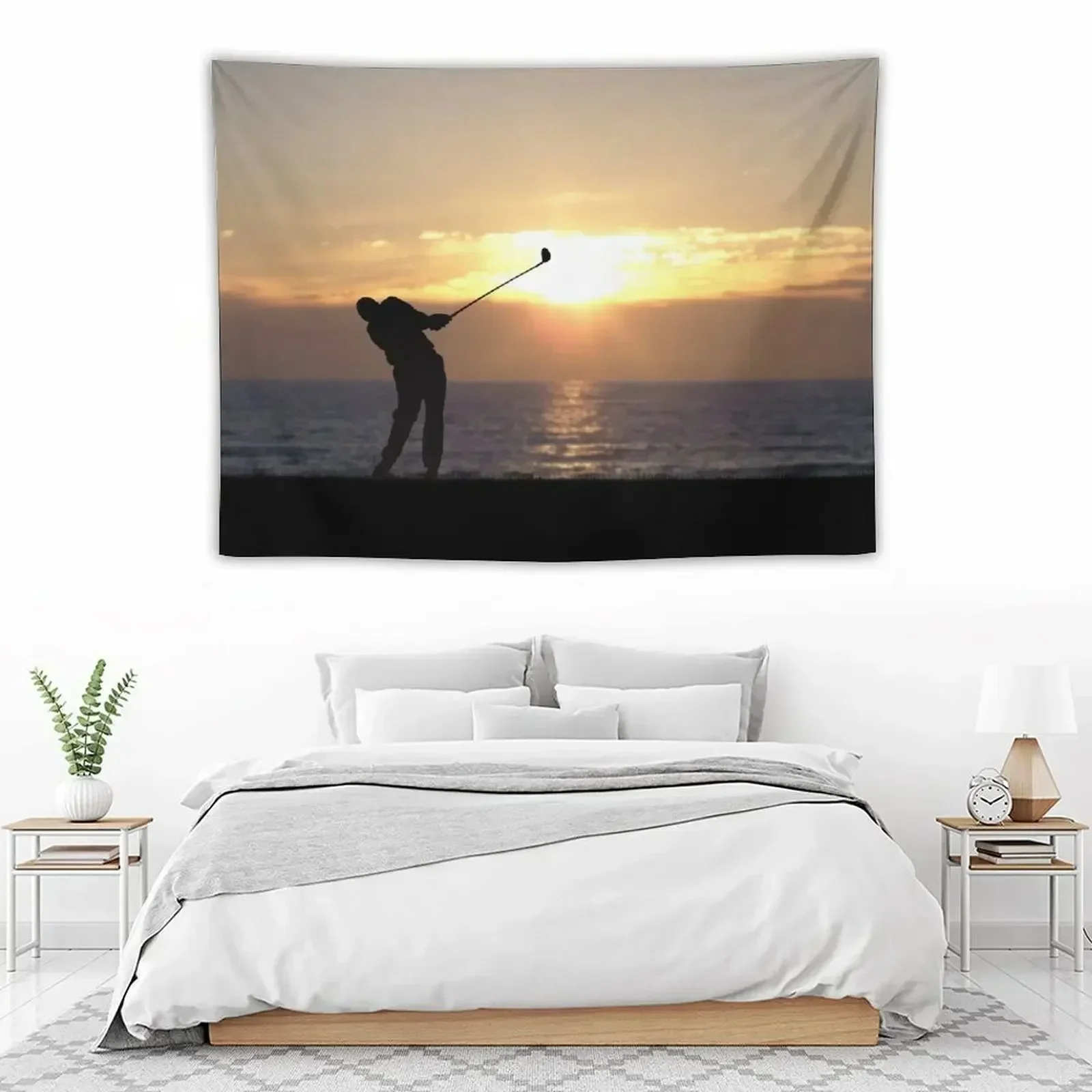 

Playing Golf At Sunset Tapestry Wall Decorations Room Design Home And Comfort Decor Room Decor Tapestry