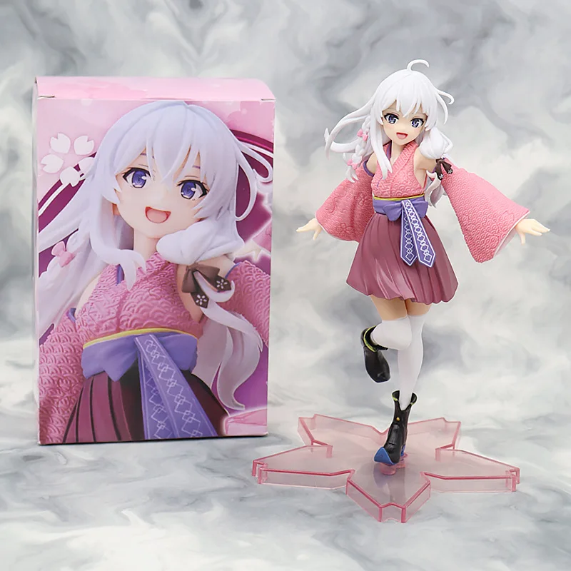 21cm Elaina Action Figure Anime The Witch'S Journey Pretty Girl Toys For Boys Children Women'S Solid Figures Garage Kit Birthday