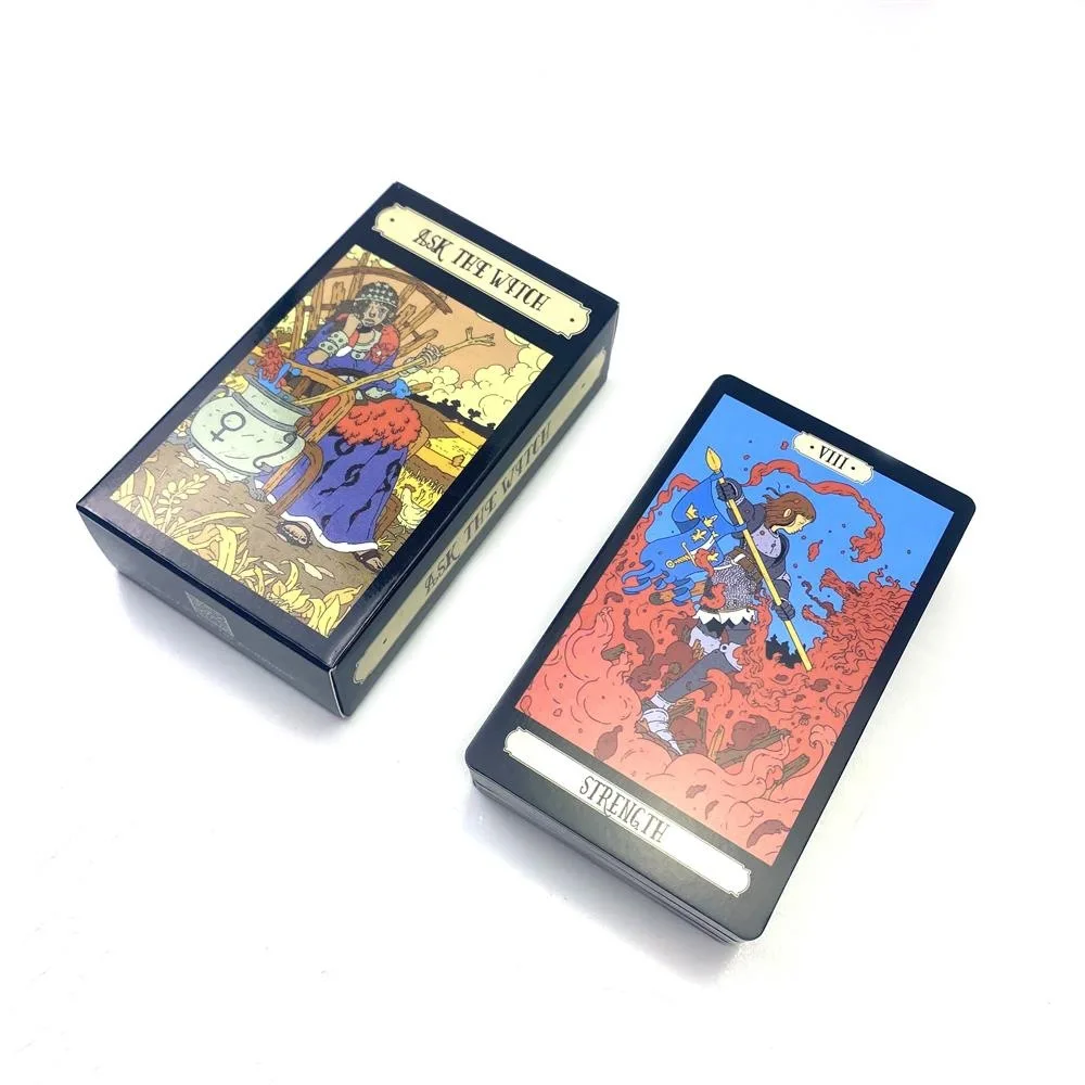 Ask The Witch Tarot Cards English Read Fate Board Game Oracle Cards Playing Card Deck Games For Party Personal Entertainment