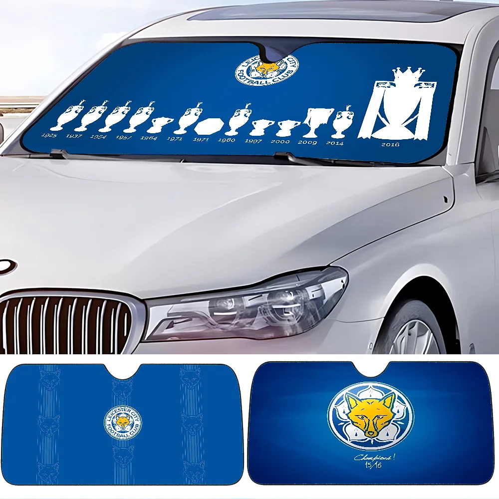 

L-Leicester City F Car SunShade Windscreen Front Window Visor 70x130cm Sun Visor Solar Protect Plaid Gift Novelty Car