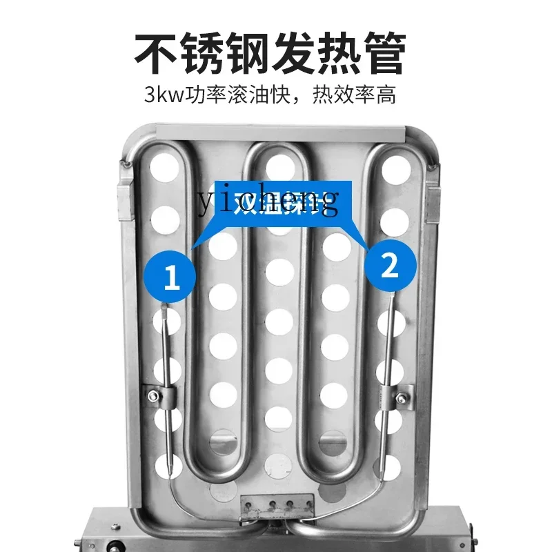 Fritadeira elétrica com capacidade de cilindro único e duplo Frigideira comercial Fritadeira de batatas fritas