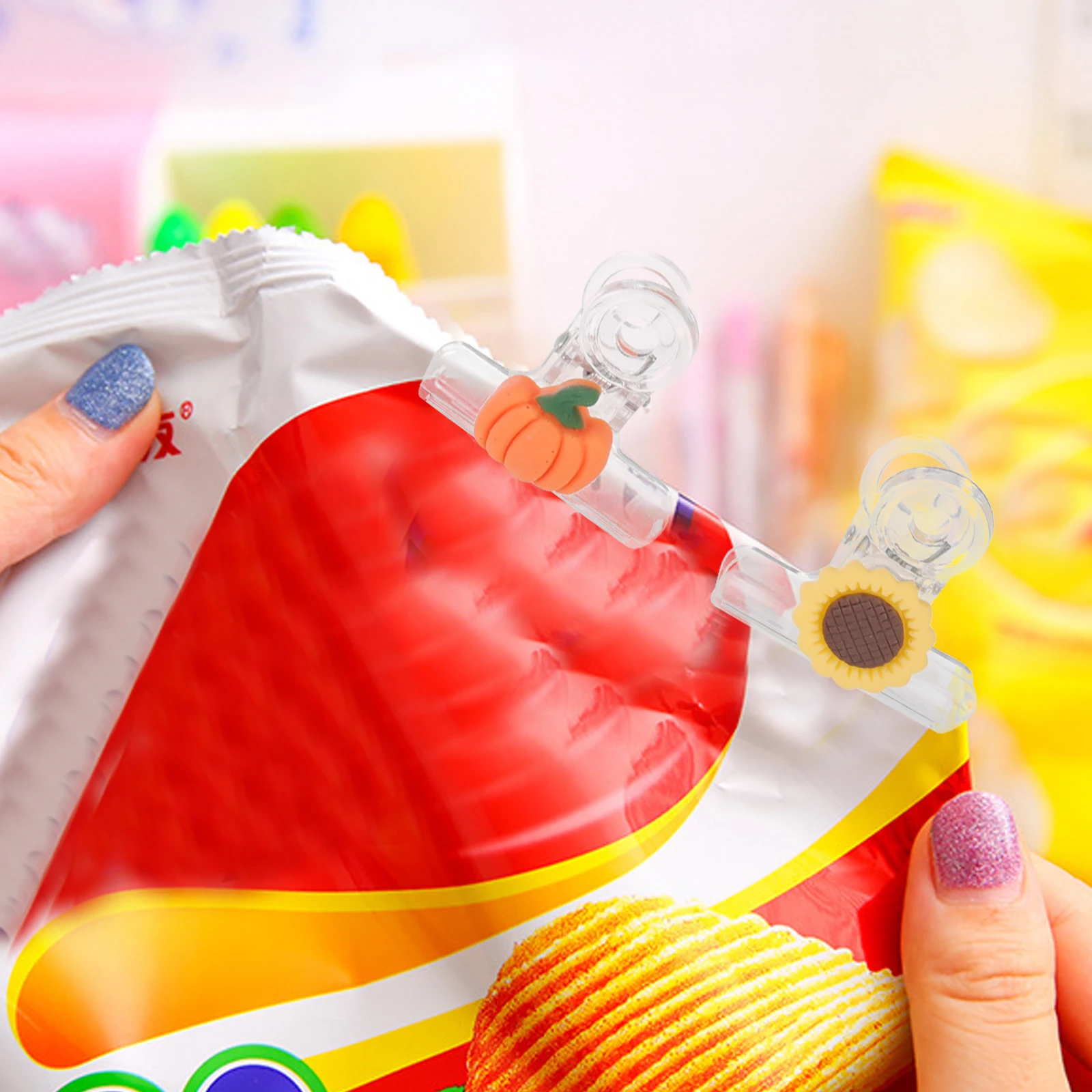 

10Pcs Snack Bag Clips Sealing Clips for Food Chip Bags Plastic Clip Portable Freshness Keeper Multi Purpose Document Paper